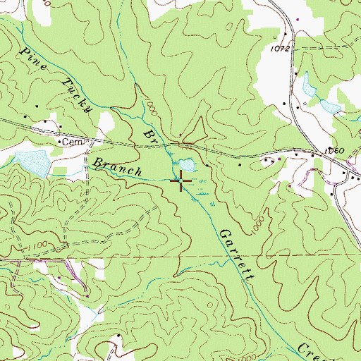 Topographic Map of Pine Tucky Branch, GA
