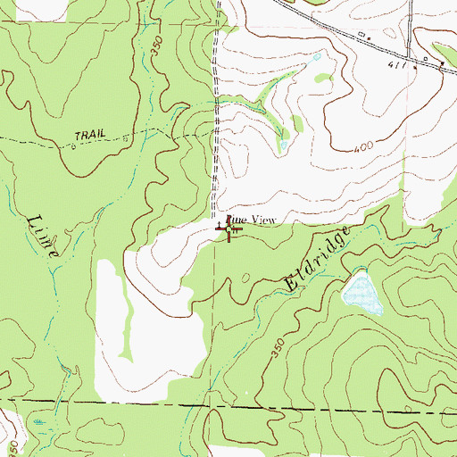 Topographic Map of Pine View Church, GA