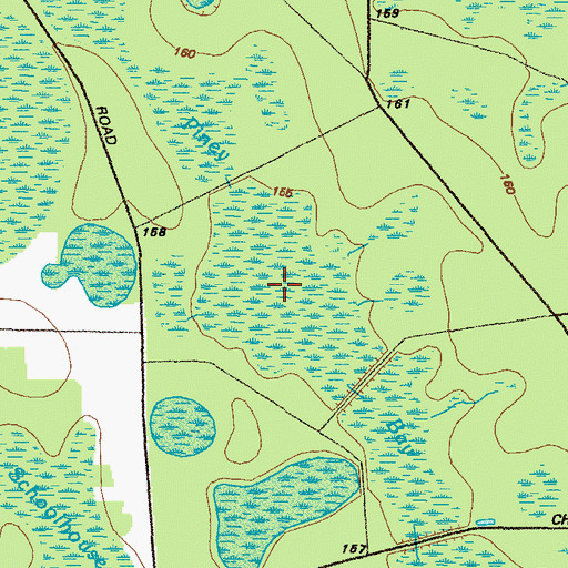 Topographic Map of Piney Bay, GA