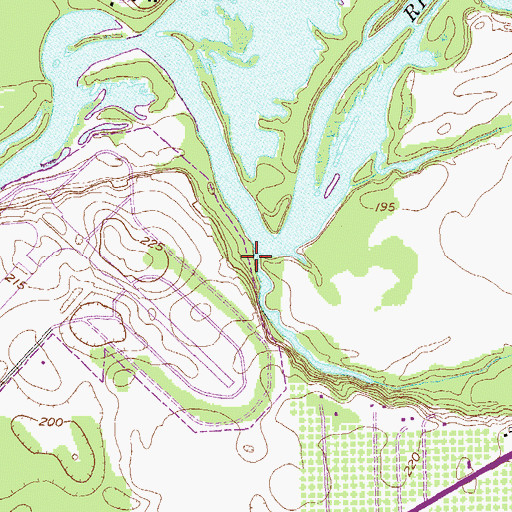 Topographic Map of Piney Woods Creek, GA