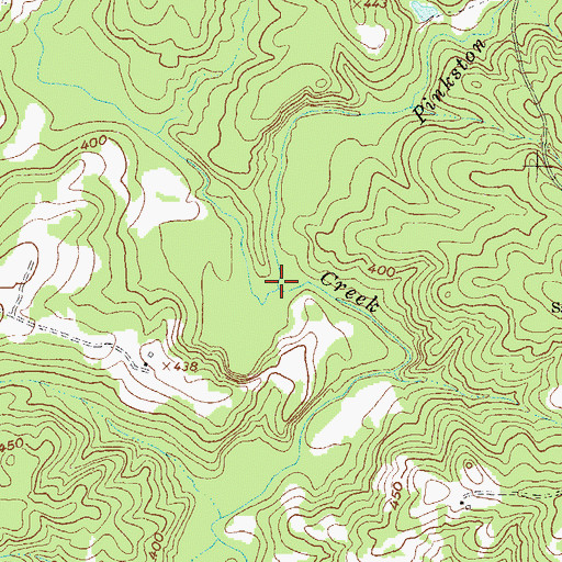 Topographic Map of Pinkston Creek, GA