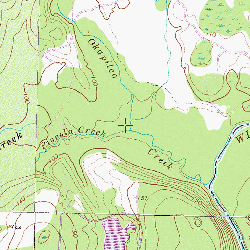 Topographic Map of Piscola Creek, GA