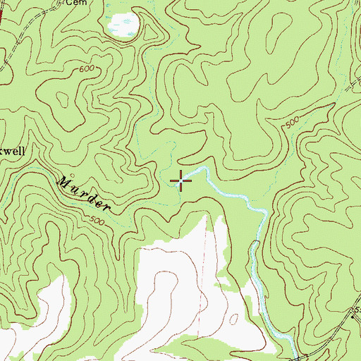 Topographic Map of Pittman Creek, GA