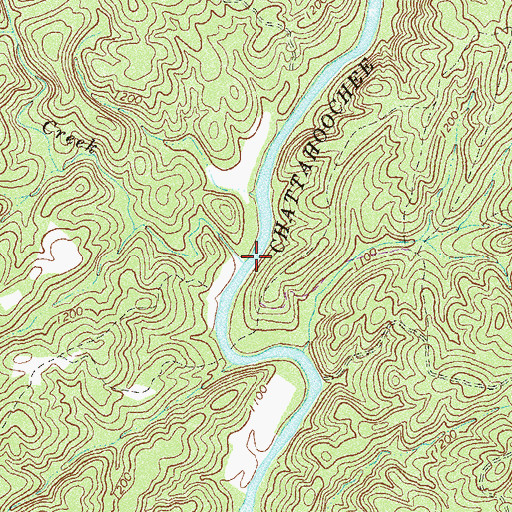 Topographic Map of Pitts Creek, GA