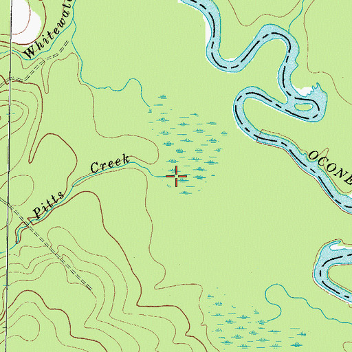 Topographic Map of Pitts Creek, GA