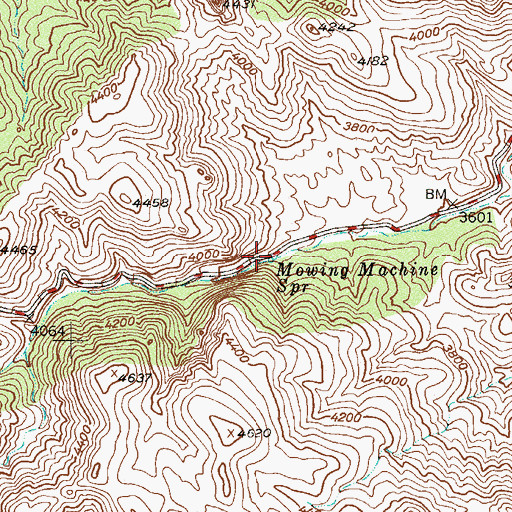 Topographic Map of Mowing Machine Spring, AZ