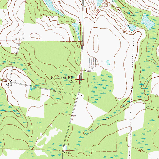 Topographic Map of Pleasant Hill Church, GA