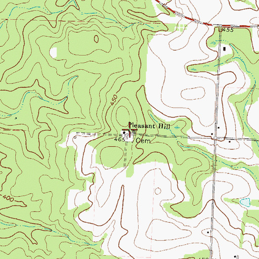 Topographic Map of Pleasant Hill Free Will Baptist Church, GA