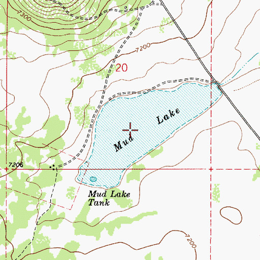 Topographic Map of Mud Lake, AZ