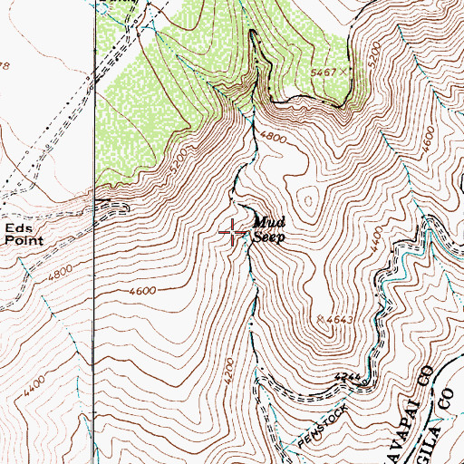 Topographic Map of Mud Seep, AZ