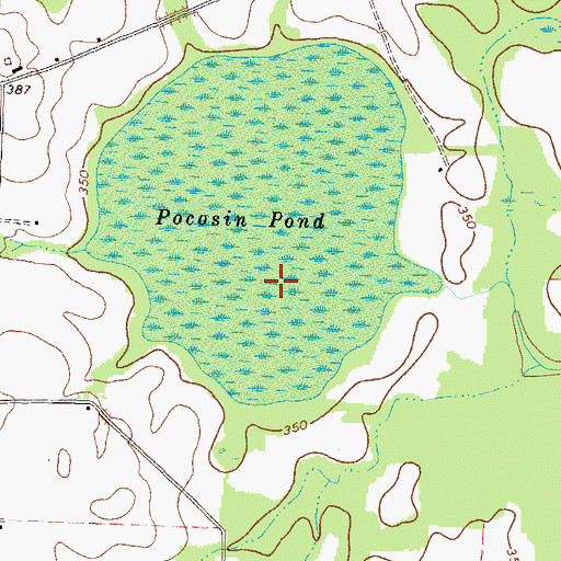 Topographic Map of Pocosin Pond, GA