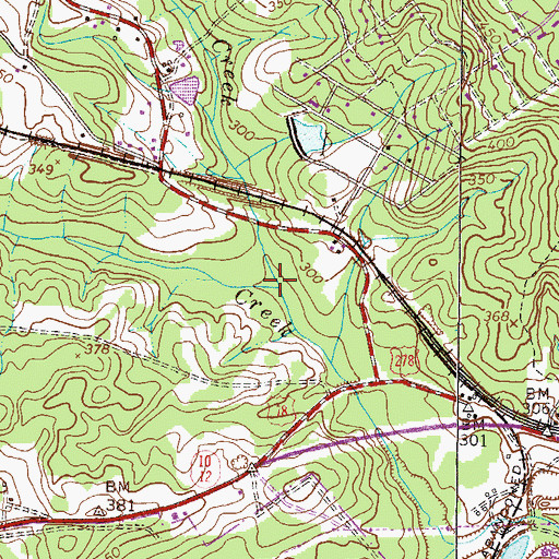 Topographic Map of Polar Bridge Creek, GA