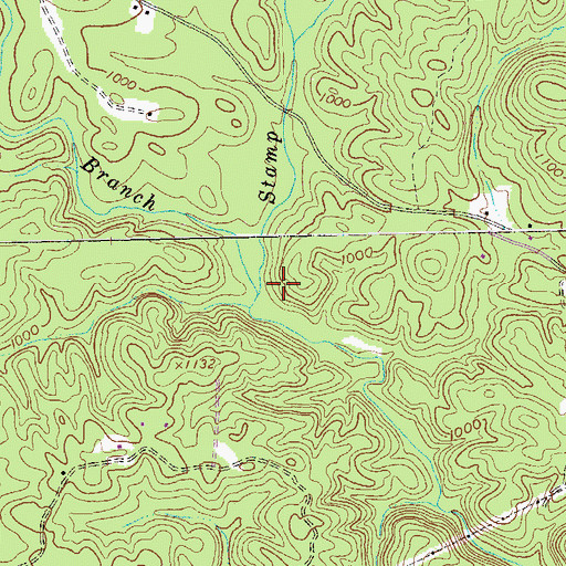 Topographic Map of Pole Bridge Branch, GA