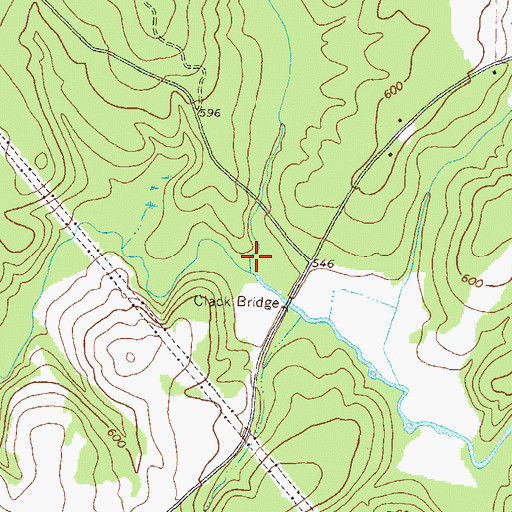 Topographic Map of Pole Creek, GA
