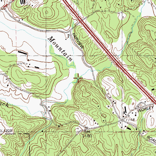 Topographic Map of Polecat Branch, GA