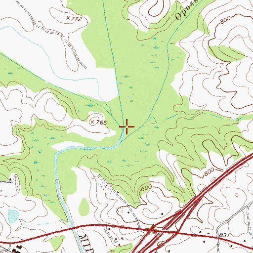 Topographic Map of Pond Fork, GA