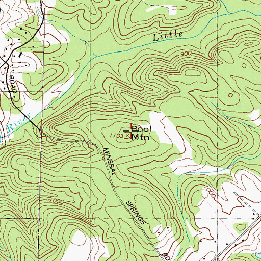 Topographic Map of Pool Mountain, GA