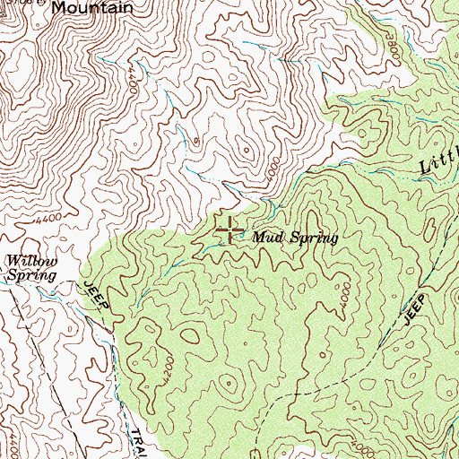 Topographic Map of Mud Spring, AZ