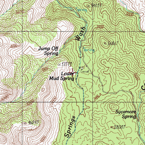 Topographic Map of Lower Mud Spring, AZ