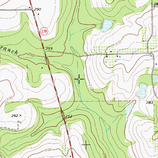 Topographic Map of Popple Branch, GA
