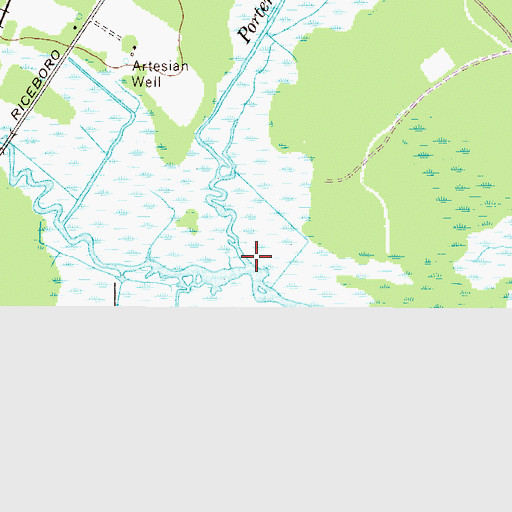 Topographic Map of Porter Creek, GA