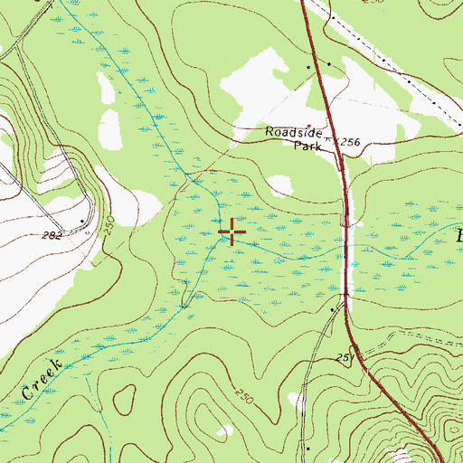 Topographic Map of Porter Creek, GA