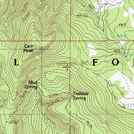Topographic Map of Mud Spring, AZ