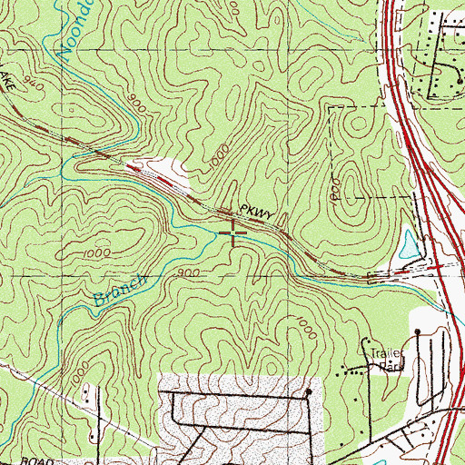 Topographic Map of Posey Branch, GA