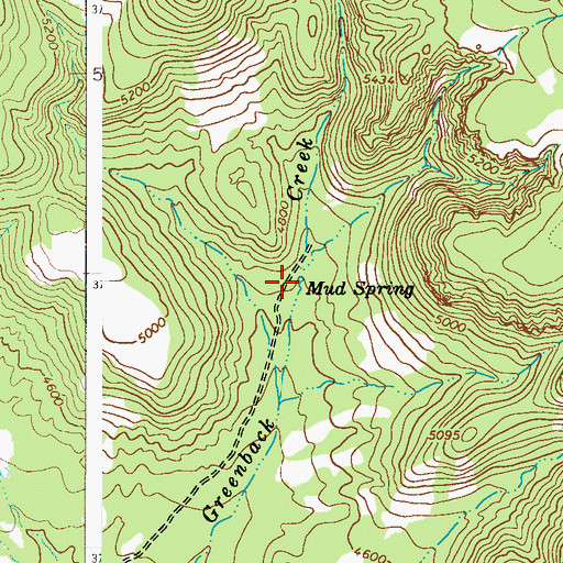 Topographic Map of Mud Spring, AZ