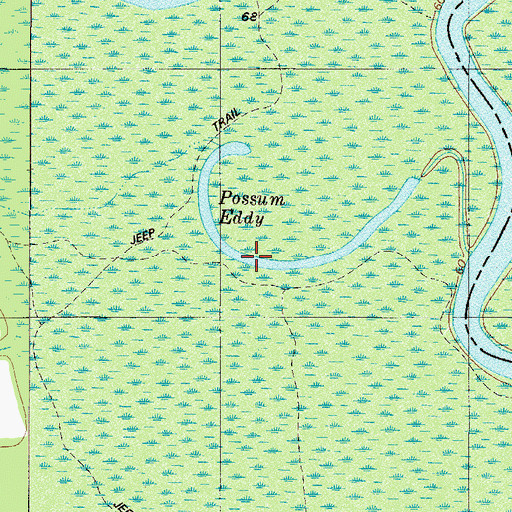 Topographic Map of Possum Eddy, GA