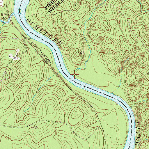 Topographic Map of Pratts Creek, GA
