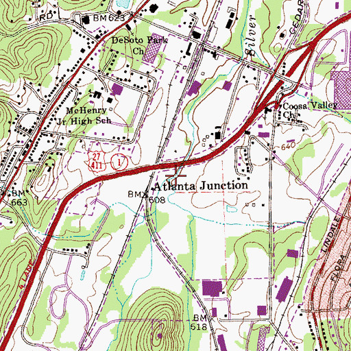 Topographic Map of Prentis Branch, GA