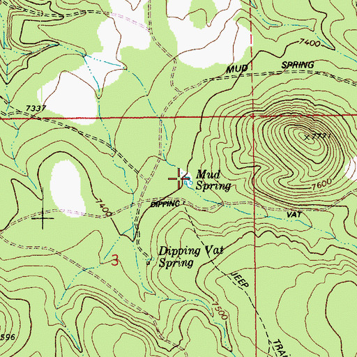 Topographic Map of Mud Spring, AZ