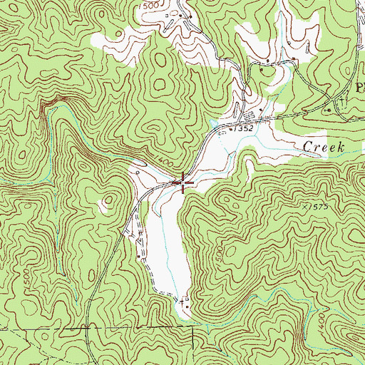 Topographic Map of Price Creek, GA