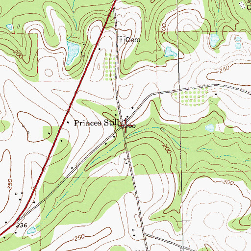 Topographic Map of Princes Still, GA
