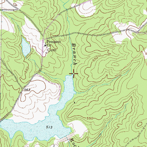 Topographic Map of Prospect Branch, GA