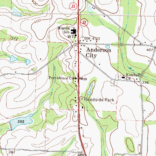 Topographic Map of Providence Church, GA