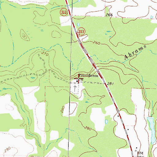 Topographic Map of Providence Church, GA