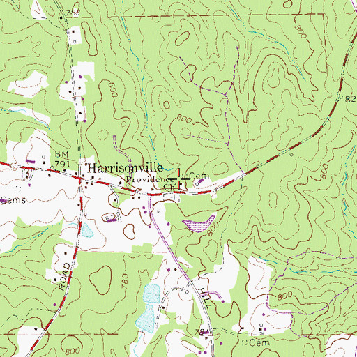 Topographic Map of Providence Missionary Baptist Church, GA