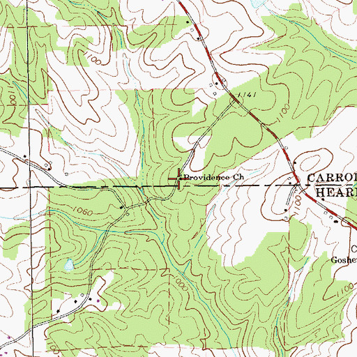 Topographic Map of Providence Church, GA