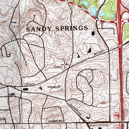 Topographic Map of Providence Church, GA