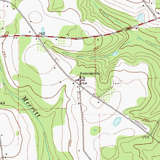 Topographic Map of Providence Church, GA