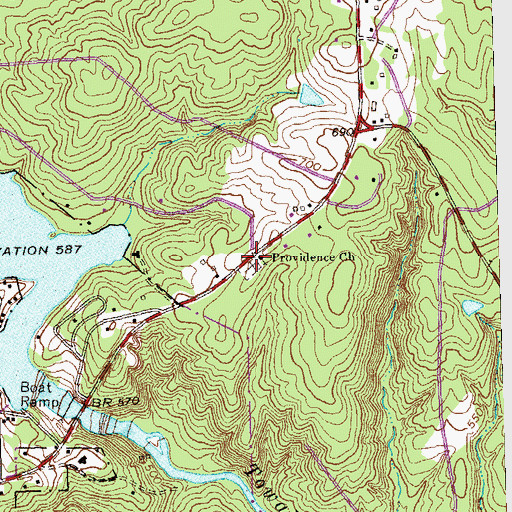 Topographic Map of Providence Church, GA