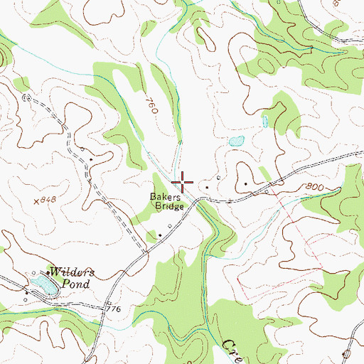 Topographic Map of Pruitt Creek, GA