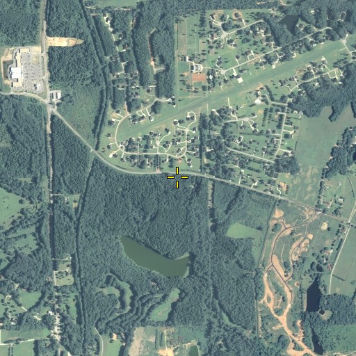 Aerial/Satellite Image of Pullin Cemetery, GA