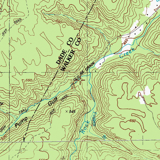 Topographic Map of Pump Gulf, GA