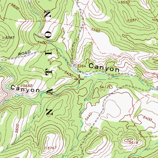 Topographic Map of Mud Spring Canyon, AZ
