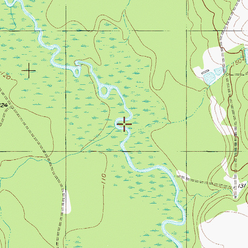 Topographic Map of Quill Branch, GA