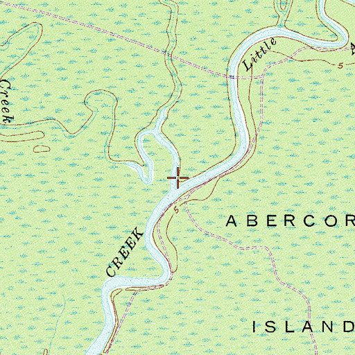 Topographic Map of Raccoon Creek, GA