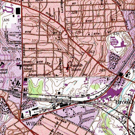 Topographic Map of Radcliff School, GA
